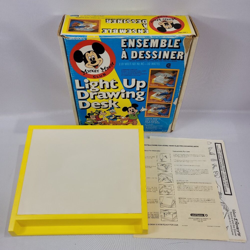 Mickey Mouse Club Vintage Light Up Drawing Desk by Lakeside